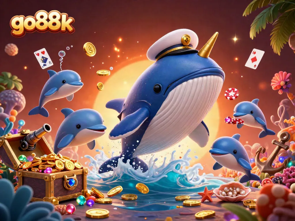 Experience thrilling gaming with go88k in a vibrant underwater casino scene filled with excitement and rich visuals.