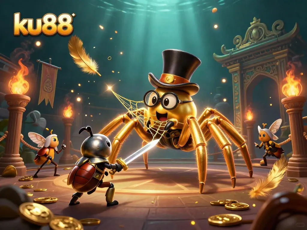 Experience thrilling bets at ku88 with an engaging 3D casino scene showcasing vibrant characters.