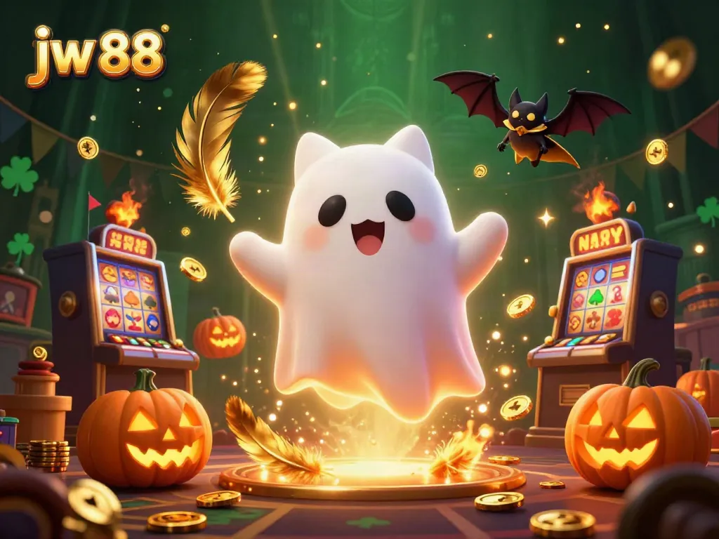 Experience the excitement of jw 88 with thrilling casino scenes featuring a ghost cat and whimsical designs.