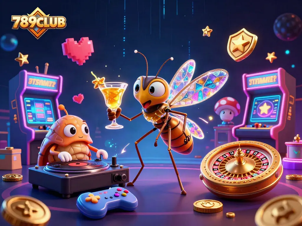 Join the fun with 789CLUB's lively 3D gaming world featuring vibrant characters and elements.