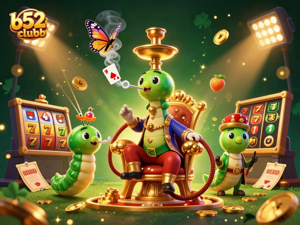 Experience excitement at b52clubb with a vibrant slot game illustration showcasing rich casino elements.