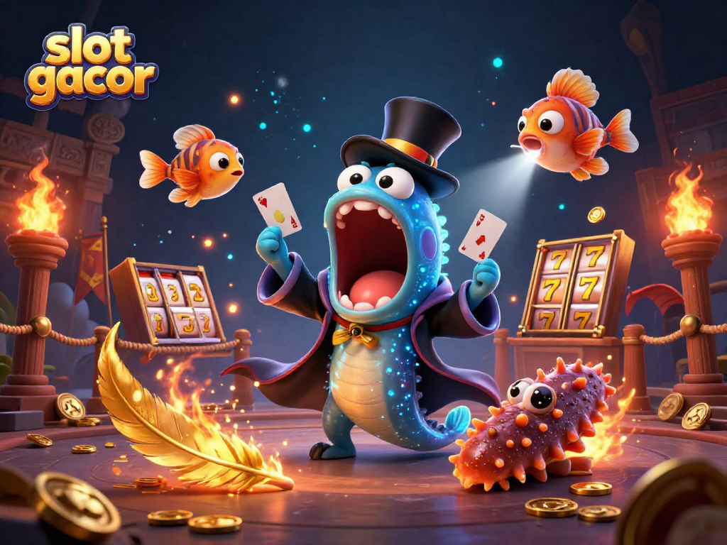 Experience the thrill of slot gacor with vibrant characters and jackpot excitement in this dynamic casino scene.