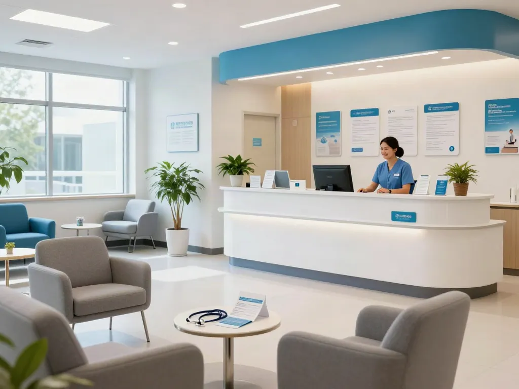 Compassionate healthcare provider consultation in a modern clinic setting - Patient care and wellness services.