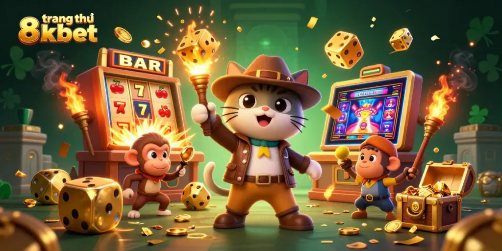 Experience the excitement on trang chủ 8xbet with a thrilling jackpot explosion in this vibrant illustration.
