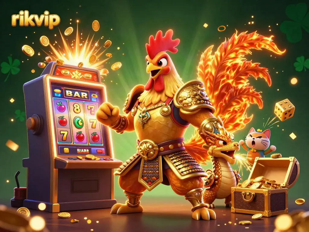 Experience thrilling moments at rikvip with vibrant characters and explosive gaming elements.