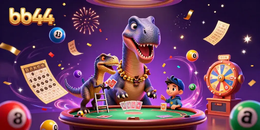 Gain thrilling insights into bb44's captivating casino experience with lively animated elements.