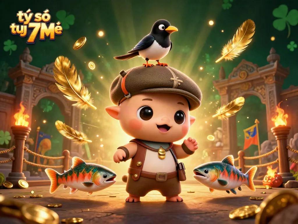 Watch the dynamic scene of tỷ số trực tuyến 7M with Nessie and friends celebrating gambling luck.