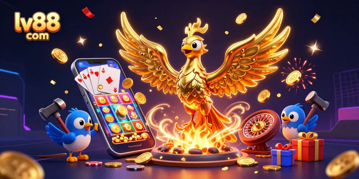 Experience the thrill of lv88 com with golden phoenix and dynamic casino elements in action.