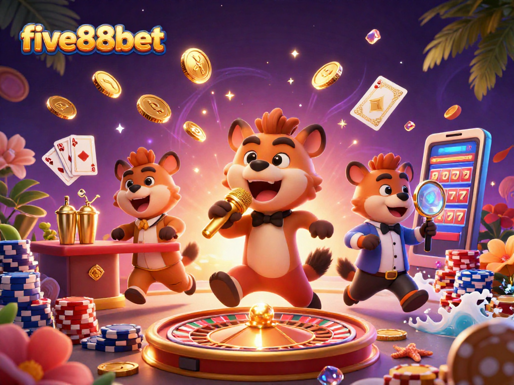 Experience the excitement at five88bet's comedy casino club with entertaining hyena characters and dynamic gaming elements!