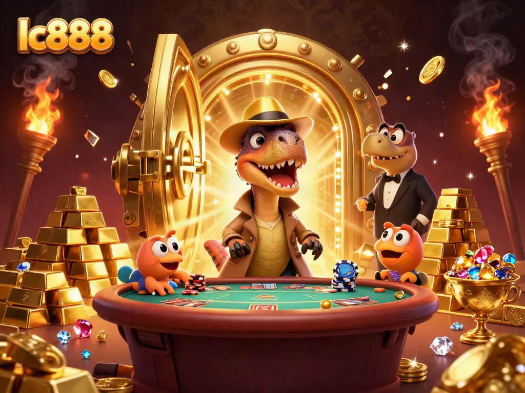 Watch the lc888 velociraptor card counter as he navigates the casino under the watchful eye of a stegosaurus pit boss.