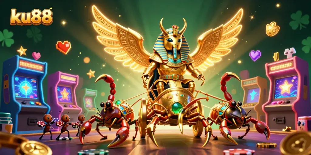 Engage in thrilling experiences at ku88 casino with golden beetle heroes and dynamic gaming elements.